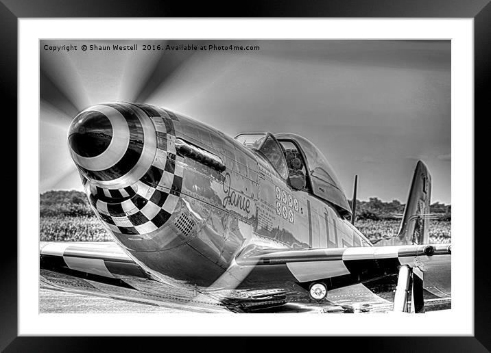 " Warbird Janie " Framed Mounted Print by Shaun Westell