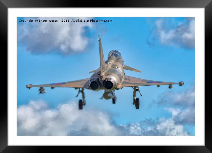 Typhoon " Gina " Framed Mounted Print by Shaun Westell