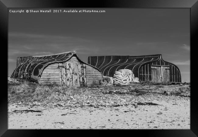 Holy Isle "Herring Boats" Northumberland Framed Print by Shaun Westell