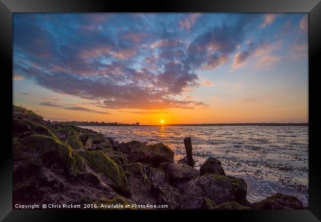 Sunset over 'The Strand' Framed Print by Chris Pickett