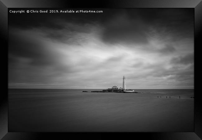 St Mary's Lighthouse Framed Print by Chris Good