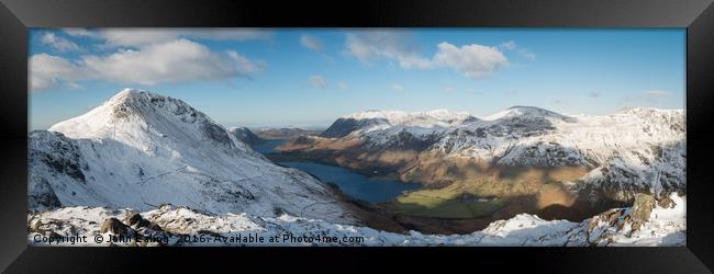 Buttermere from Haystacks Framed Print by John Ealing