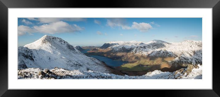 Buttermere from Haystacks Framed Mounted Print by John Ealing