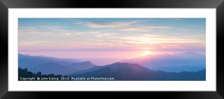Col d'Ares at Sunrise Framed Mounted Print by John Ealing