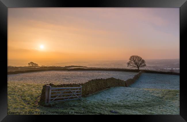 Wintry Dawn  Framed Print by John Ealing