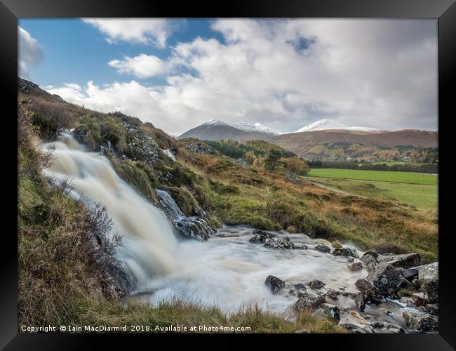 Falls on the Allt na h-Annaite Framed Print by Iain MacDiarmid