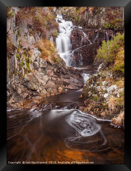 Allt Charaidh Waterfall Framed Print by Iain MacDiarmid