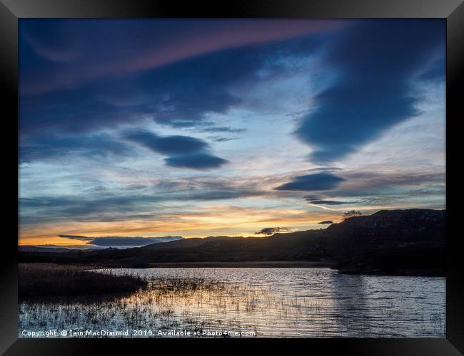 Lochan na Bà Ruaidhe Sunset (2) Framed Print by Iain MacDiarmid