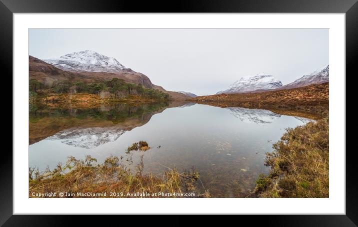 Loch Clair and Liathach Framed Mounted Print by Iain MacDiarmid