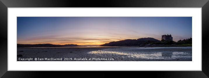 Castle Tioram Sunset Panorama Framed Mounted Print by Iain MacDiarmid