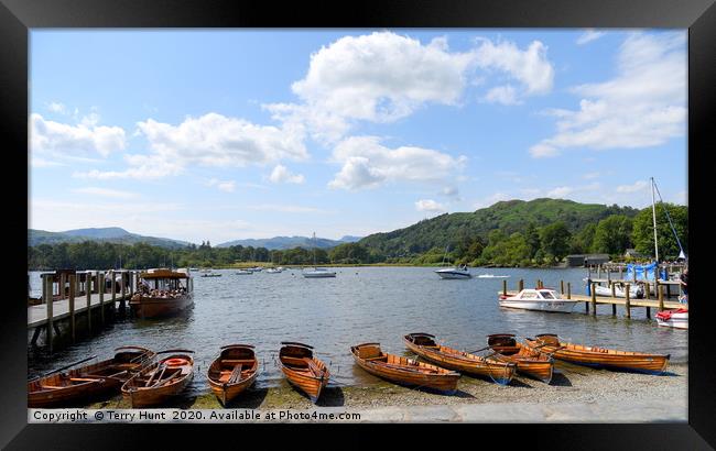 Ambleside on Windermere Framed Print by Terry Hunt