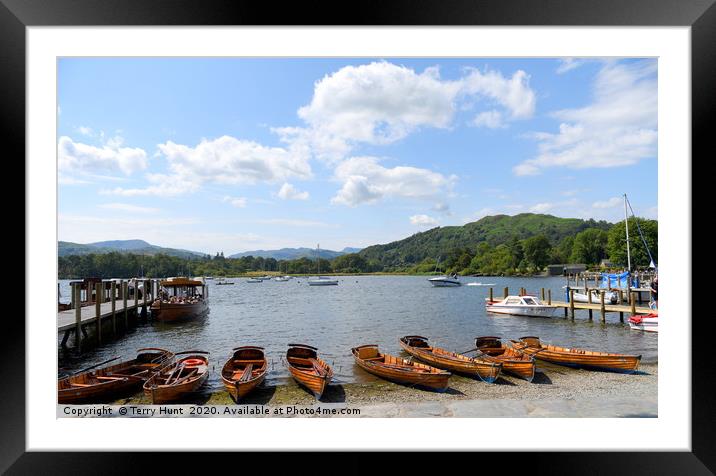 Ambleside on Windermere Framed Mounted Print by Terry Hunt