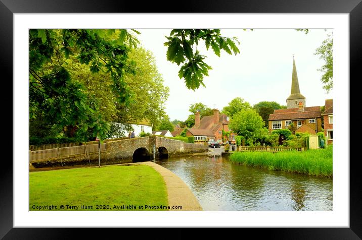 Eynsford, crossing the river Darent Framed Mounted Print by Terry Hunt