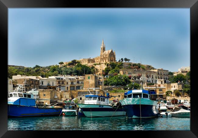 Gozo Harbour,  Framed Print by Terry Hunt