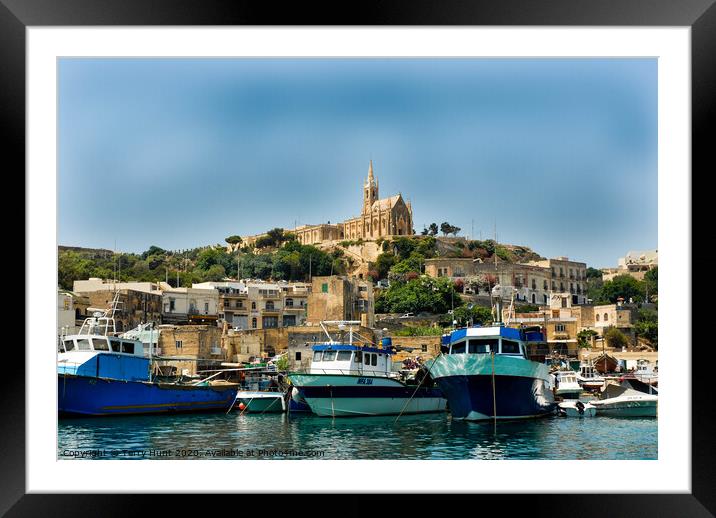 Gozo Harbour,  Framed Mounted Print by Terry Hunt