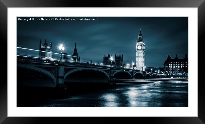Big Ben from Westminster Bridge Framed Mounted Print by Rob Nelson
