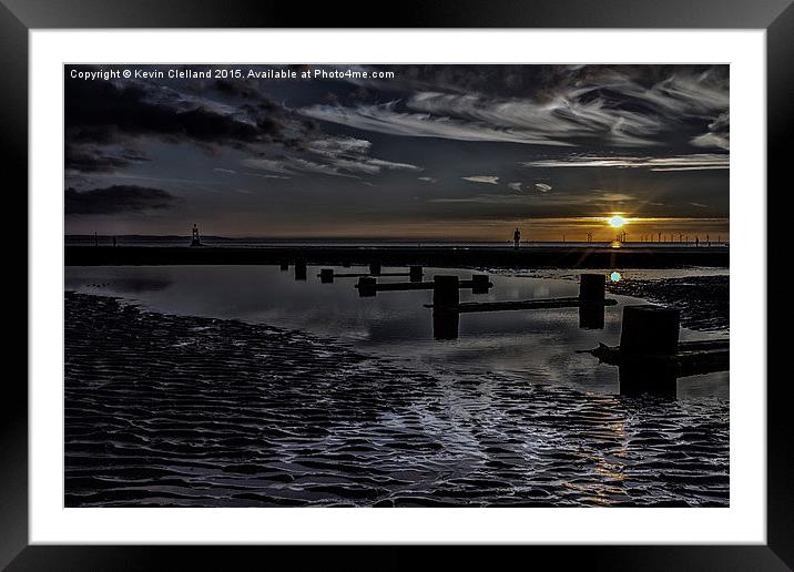  Sunset at Crosby Beach Framed Mounted Print by Kevin Clelland