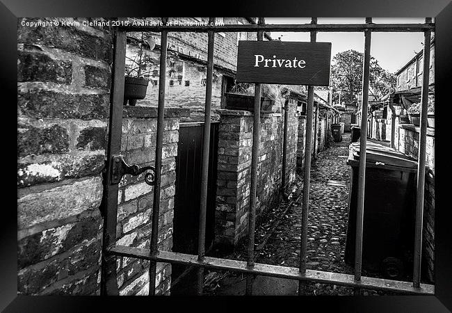  Private no entry Framed Print by Kevin Clelland