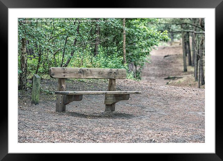 Park Bench Framed Mounted Print by Kevin Clelland