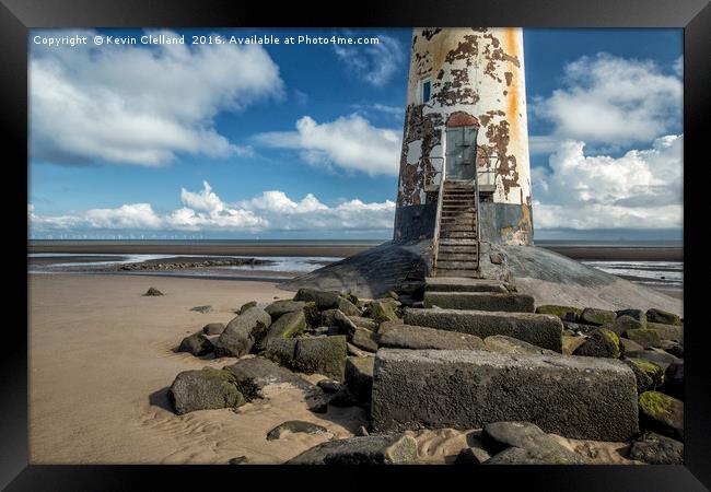 Talacre Beach Lighthouse Framed Print by Kevin Clelland