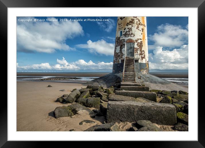 Talacre Beach Lighthouse Framed Mounted Print by Kevin Clelland