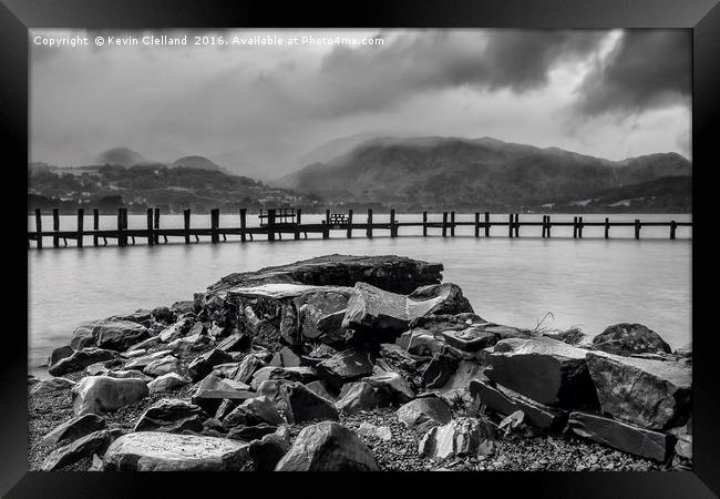 Brandlehow Jetty Framed Print by Kevin Clelland
