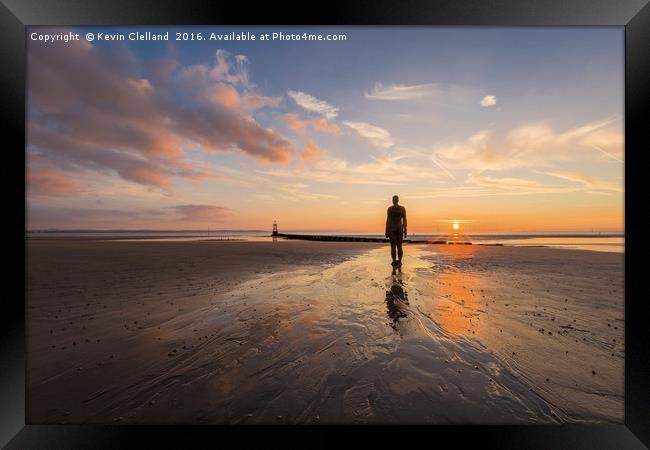Anthony Gormley Statue Framed Print by Kevin Clelland