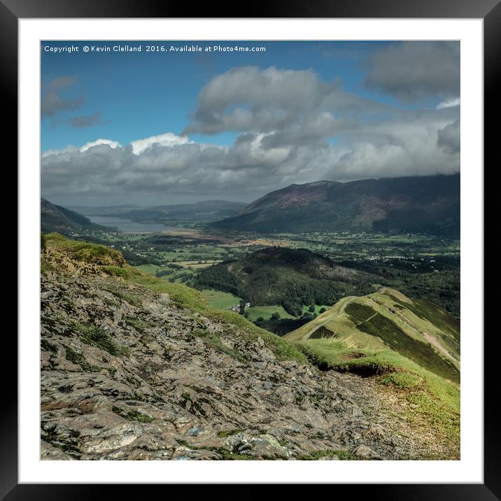 View from Catbells Framed Mounted Print by Kevin Clelland