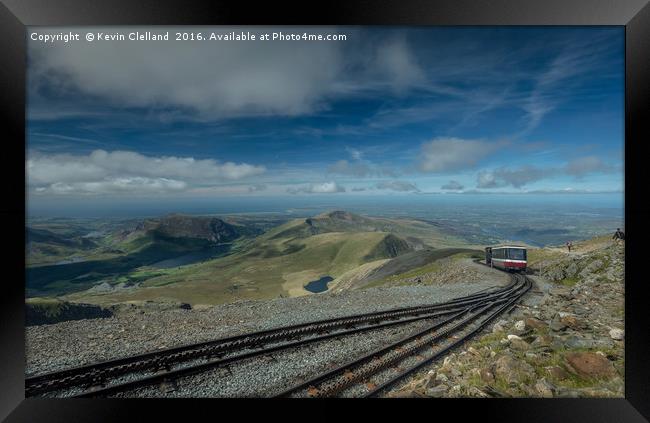 Snowdonia Train Framed Print by Kevin Clelland