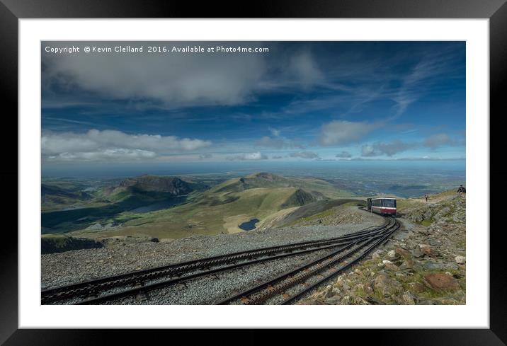 Snowdonia Train Framed Mounted Print by Kevin Clelland