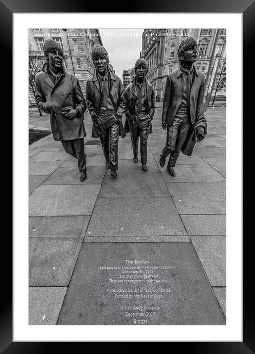 The Beatles Framed Mounted Print by Kevin Clelland