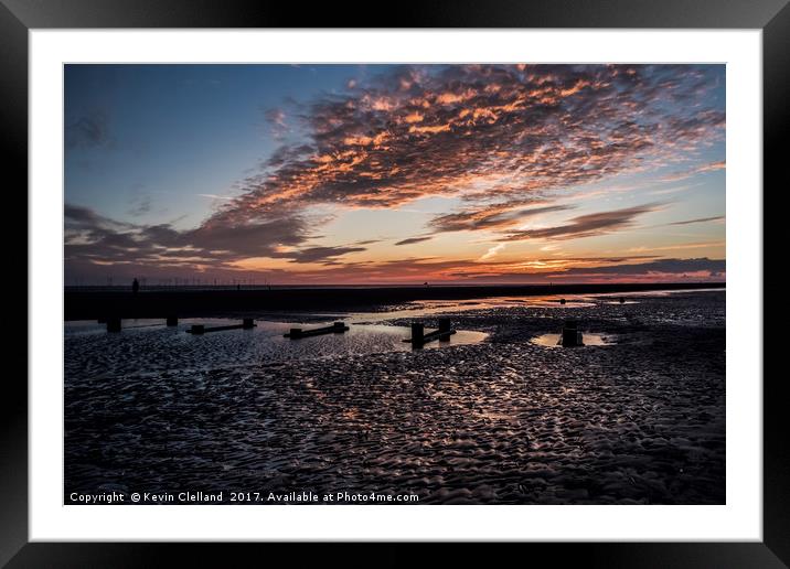 Sunset at Crosby Beach Framed Mounted Print by Kevin Clelland