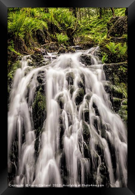 Waterfall Framed Print by Kevin Clelland