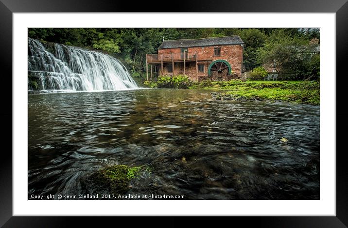 Rutter Force Waterfall Framed Mounted Print by Kevin Clelland