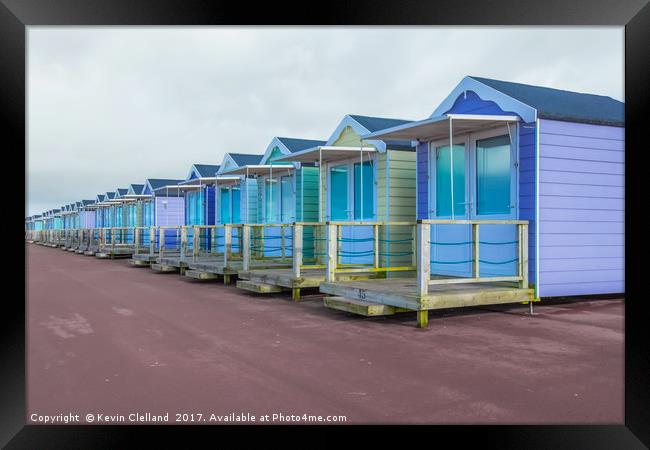 Beach Huts Framed Print by Kevin Clelland