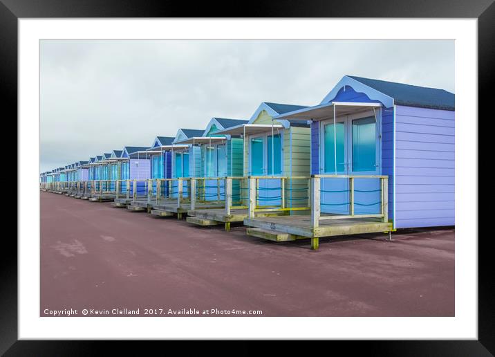 Beach Huts Framed Mounted Print by Kevin Clelland