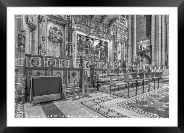 Liverpool Anglican Cathedral Framed Mounted Print by Kevin Clelland