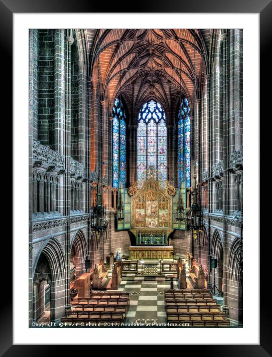 Liverpool Anglican Cather Framed Mounted Print by Kevin Clelland