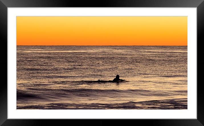  Sunset Surfer Framed Mounted Print by Shawn Jeffries
