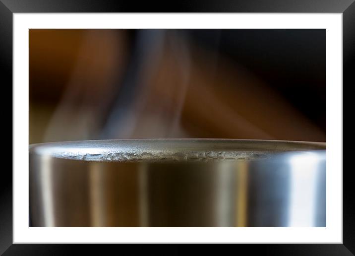  Hot Steaming Cup Framed Mounted Print by Shawn Jeffries