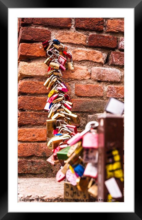 Love Locks Framed Mounted Print by Amy Powell