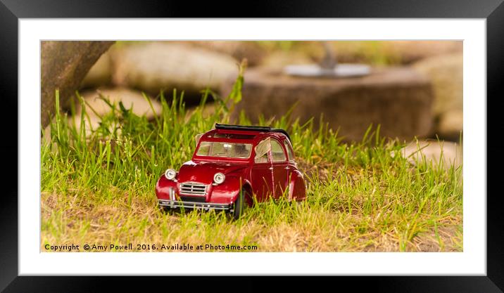 2CV By the Sea Framed Mounted Print by Amy Powell
