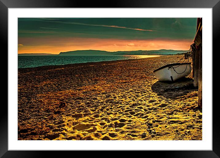  Boat on Pwllheli Beach  Framed Mounted Print by Chris Evans