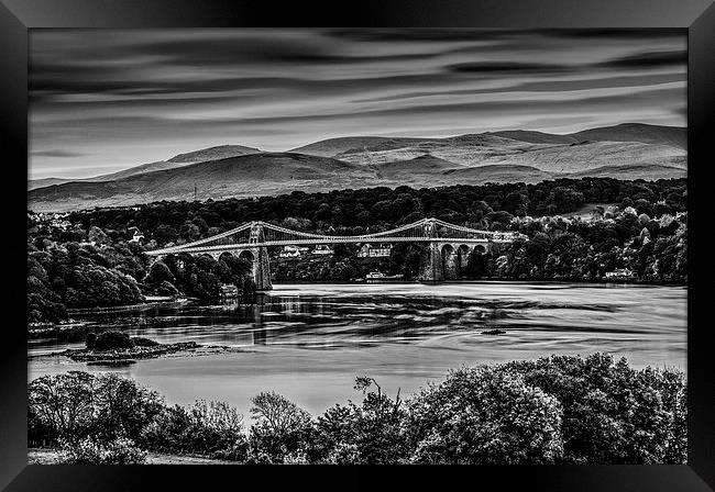 Menai Bridge  Framed Print by Chris Evans