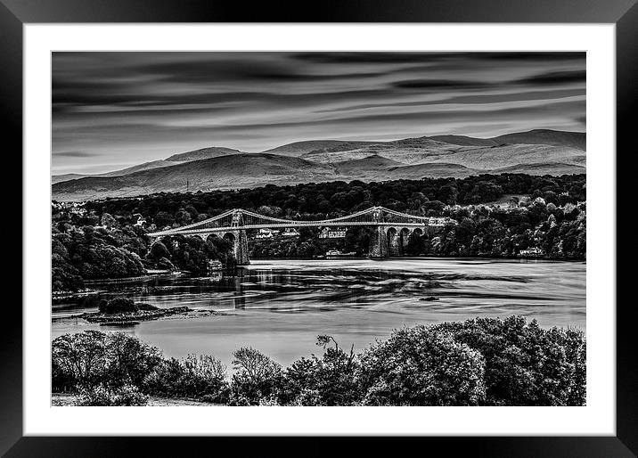 Menai Bridge  Framed Mounted Print by Chris Evans