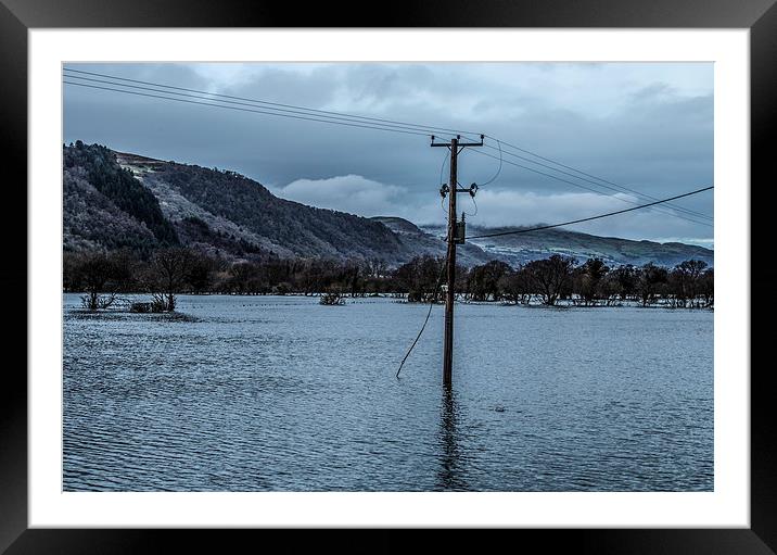  Conwy Valley in Flood Framed Mounted Print by Chris Evans