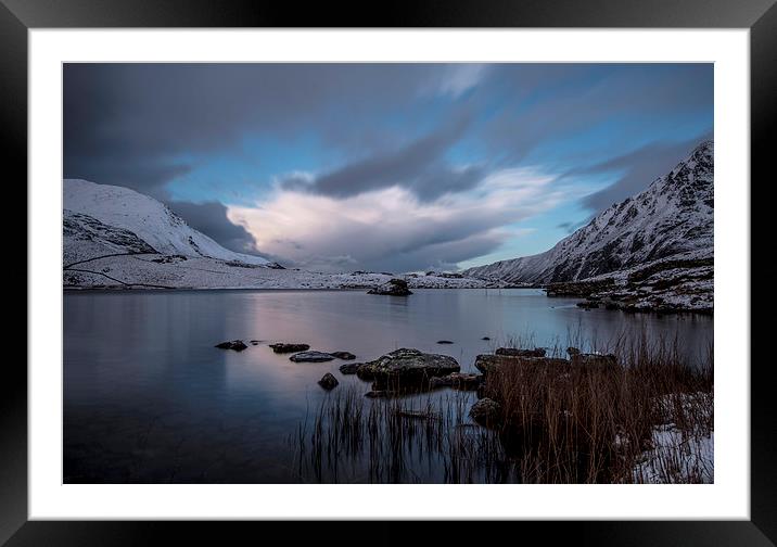 Calm on the Lake , LLyn Idwal  Framed Mounted Print by Chris Evans