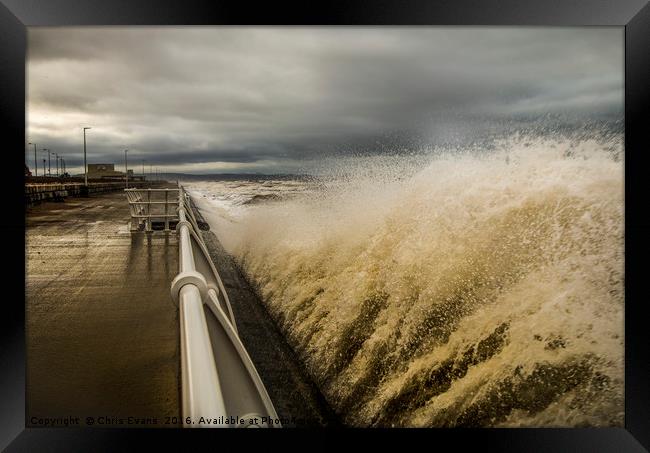 Splash Point , Rhyl  Framed Print by Chris Evans