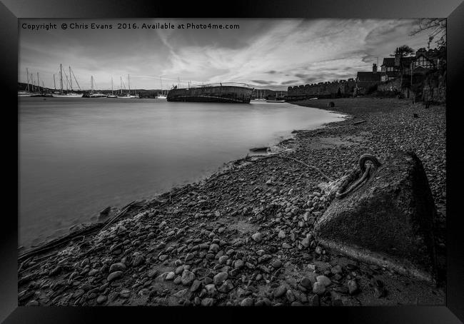 Conwy Harbour ,The Grey Lady Framed Print by Chris Evans