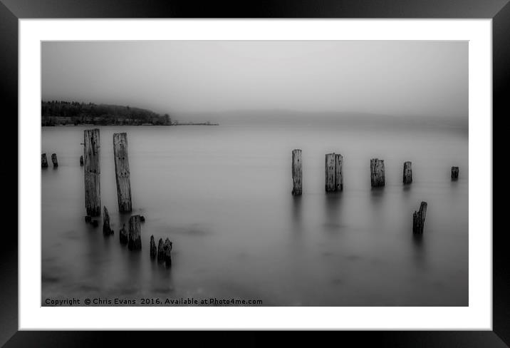 The Old Pier head Spinnies Bangor  Framed Mounted Print by Chris Evans